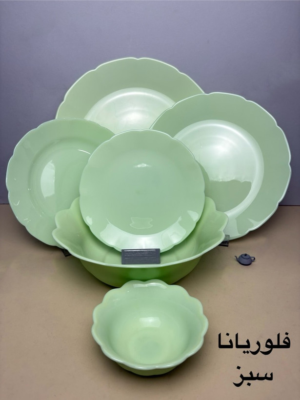 سرویس غذاخوری ۲۶ پارچه فلورینا سبز گلدن اپال