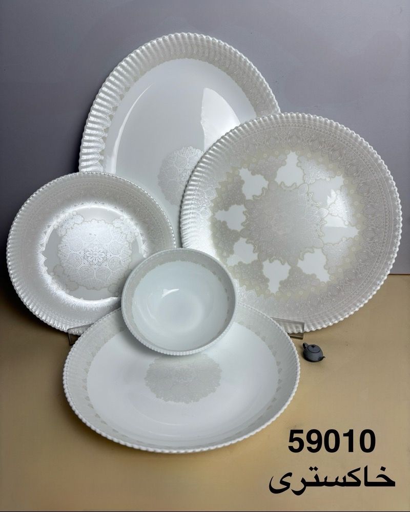 سرویس آرکوپال ۲۵ پارچه طرح 59010 خاکستری سرمه ای برند دینو