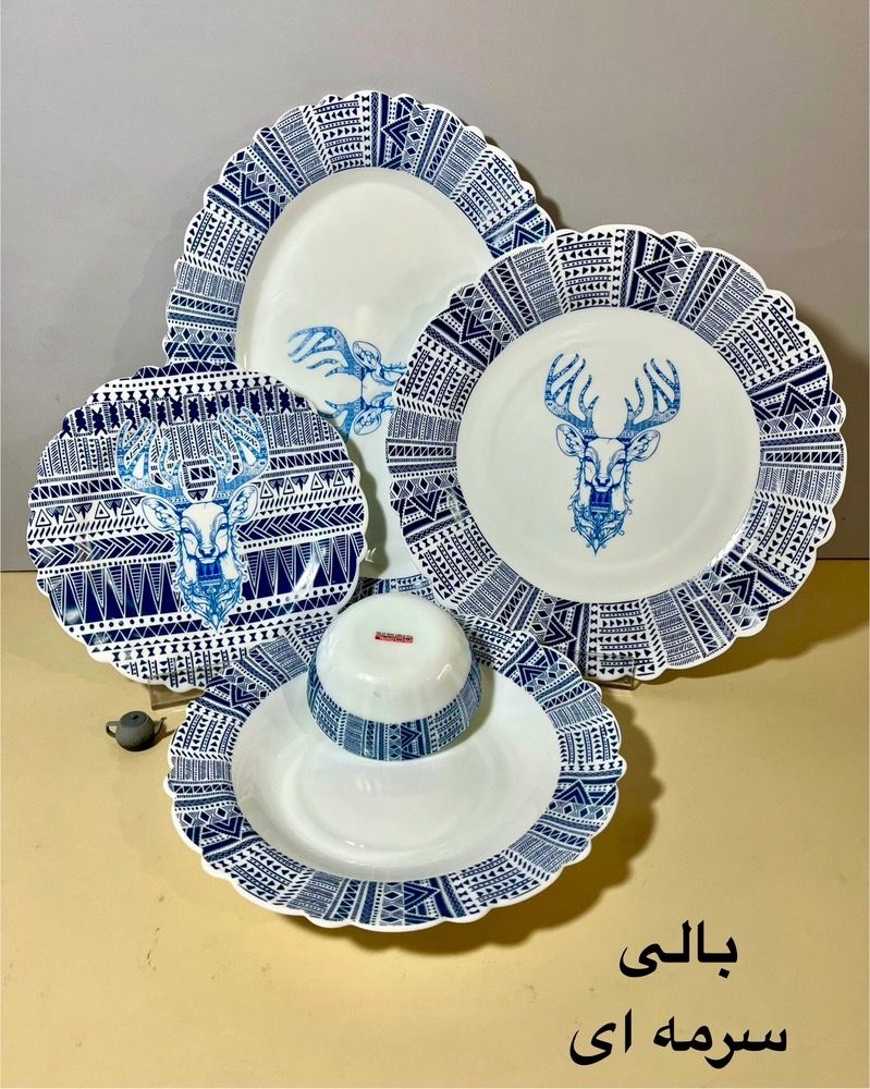 سرویس آرکوپال ۲۵ پارچه طرح بالی سرمه ای برند دینو