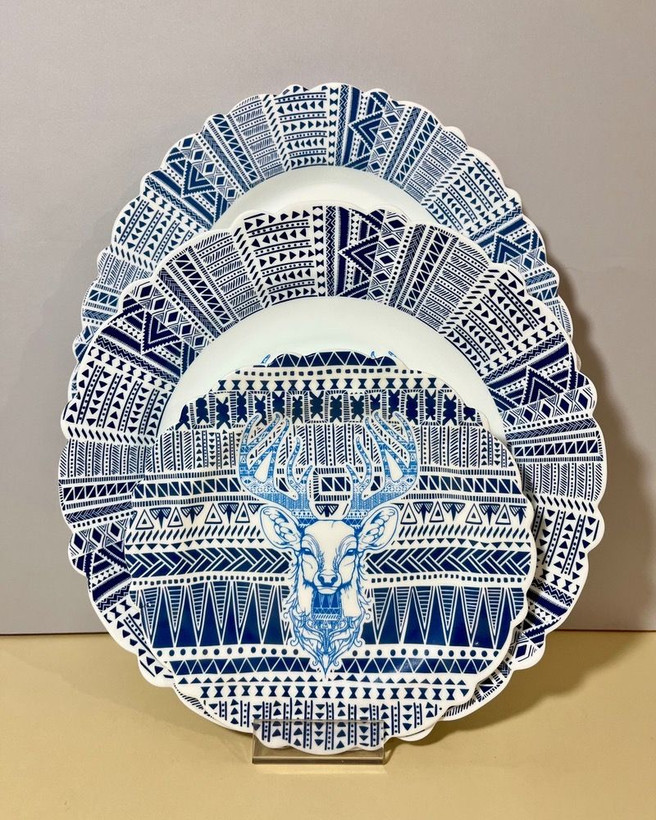 سرویس آرکوپال ۲۵ پارچه طرح بالی سرمه ای برند دینو